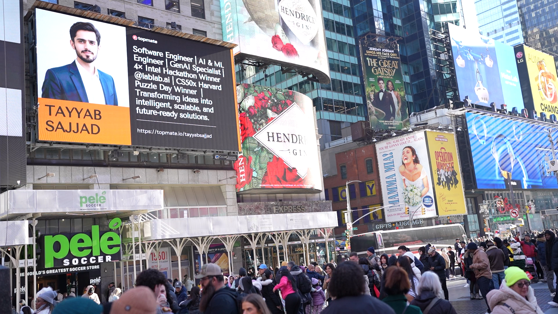 Featured on Times Square Billboard